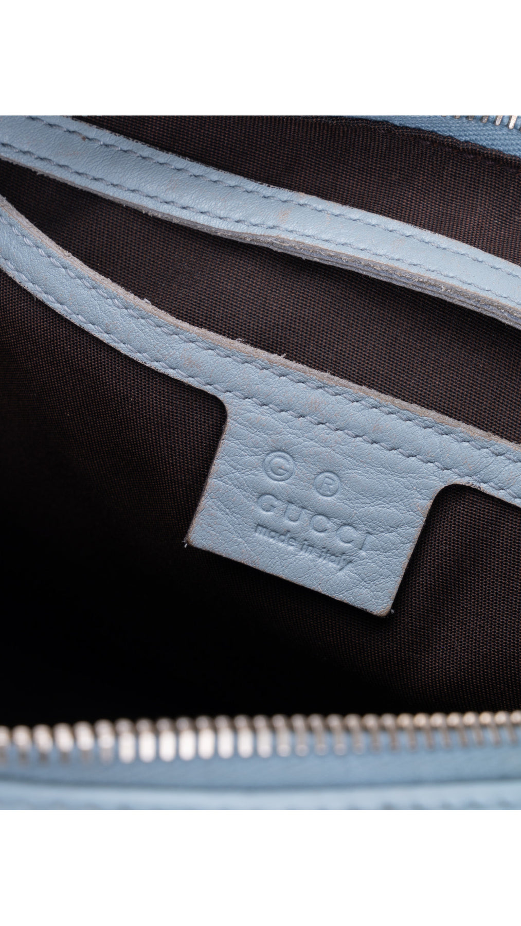 Gucci Boston Bag Monogram - Ljusblå