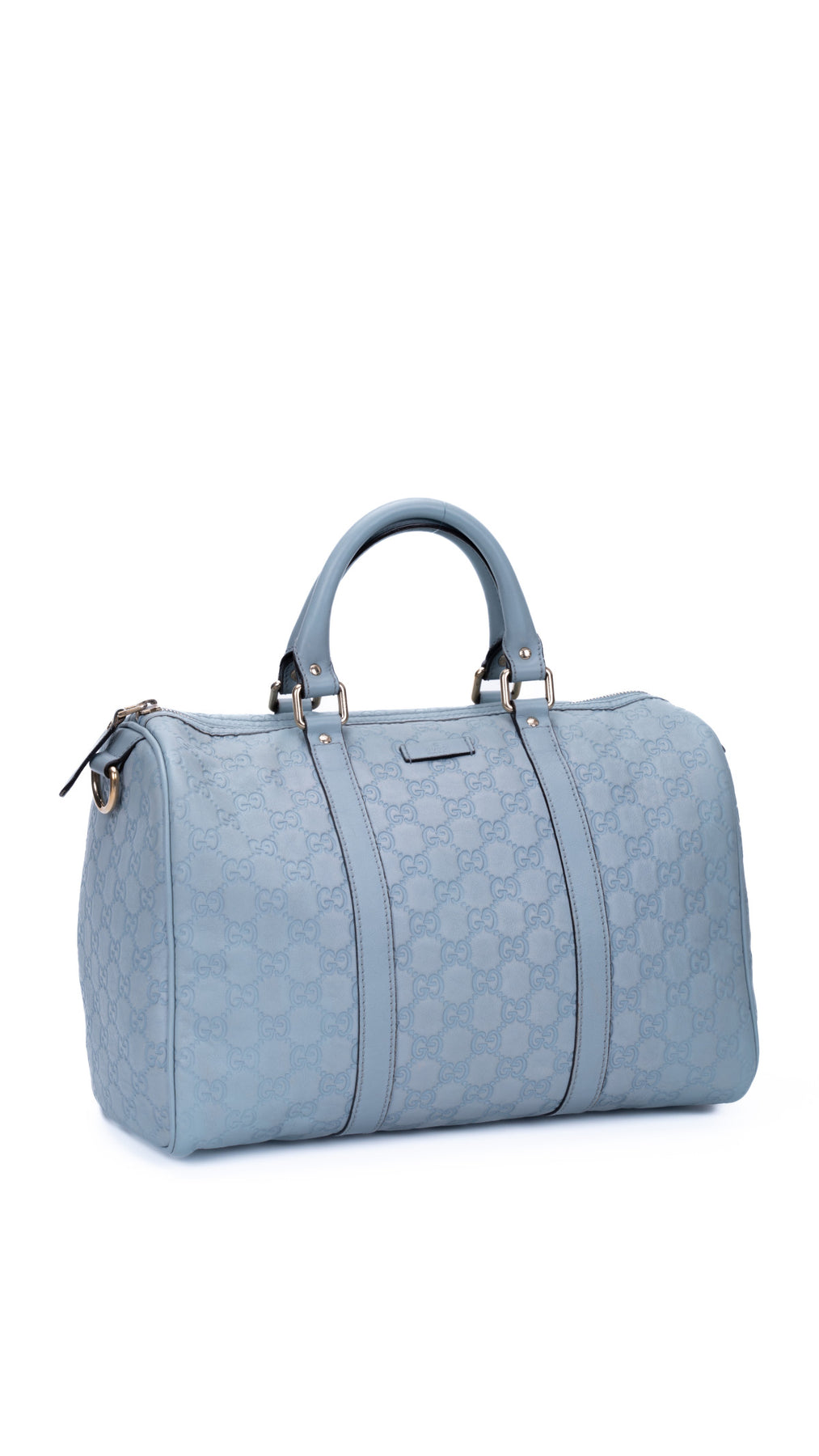 Gucci Boston Bag Monogram - Ljusblå