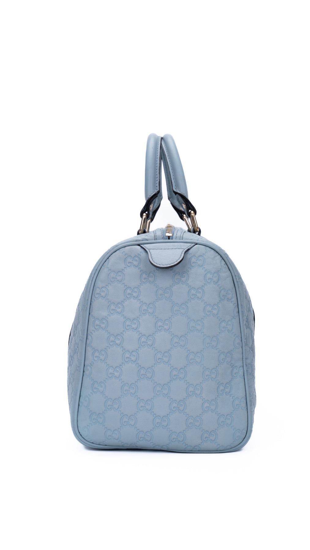 Gucci Boston Bag Monogram - Ljusblå