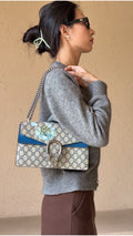 Gucci Dionysus Gg Blooms Shoulder Bag - Blue