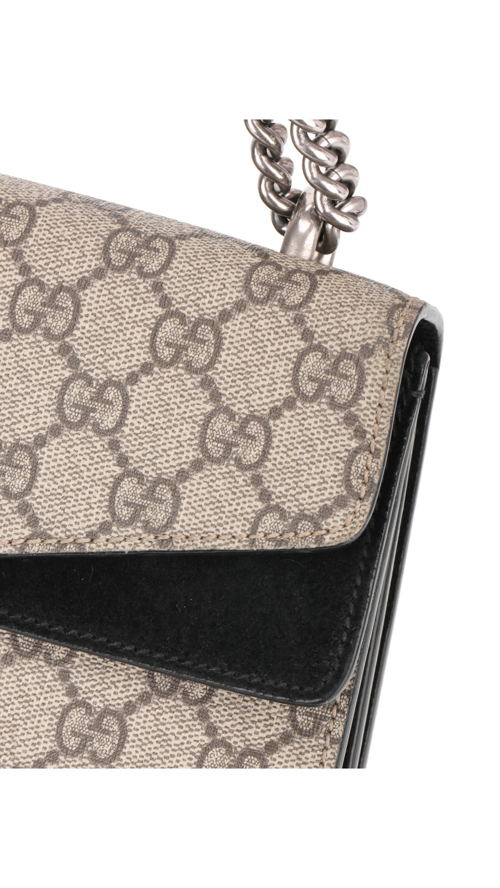 Gucci Dionysus Gg Supreme Shoulder Bag Small - Grey/Black