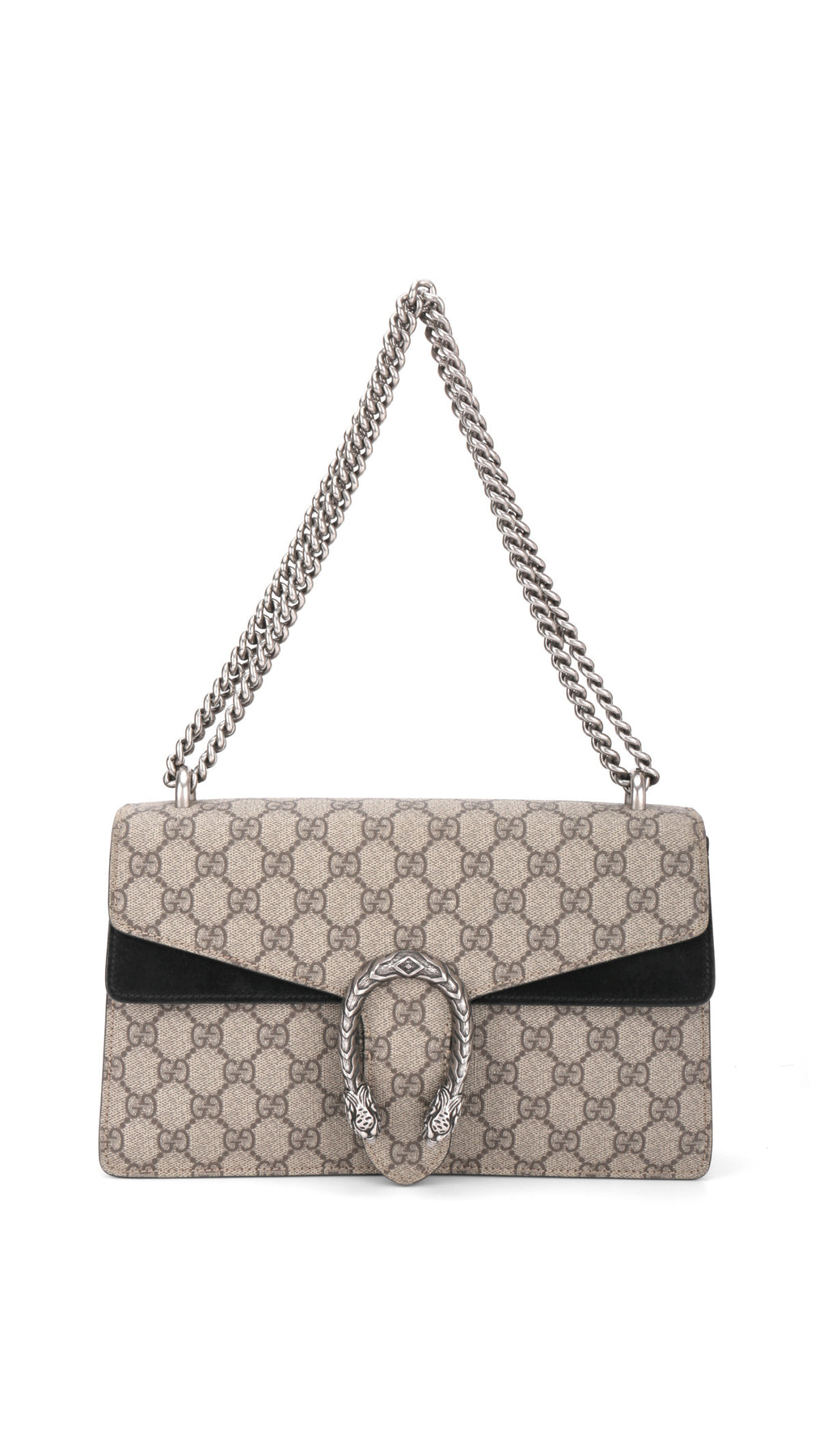 Gucci Dionysus Gg Supreme Shoulder Bag Small - Grey/Black