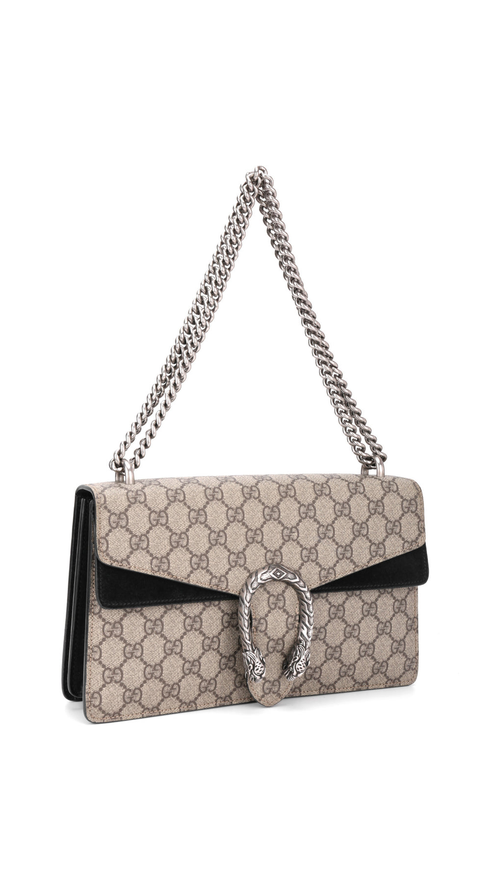 Gucci Dionysus Gg Supreme Shoulder Bag Small - Grey/Black