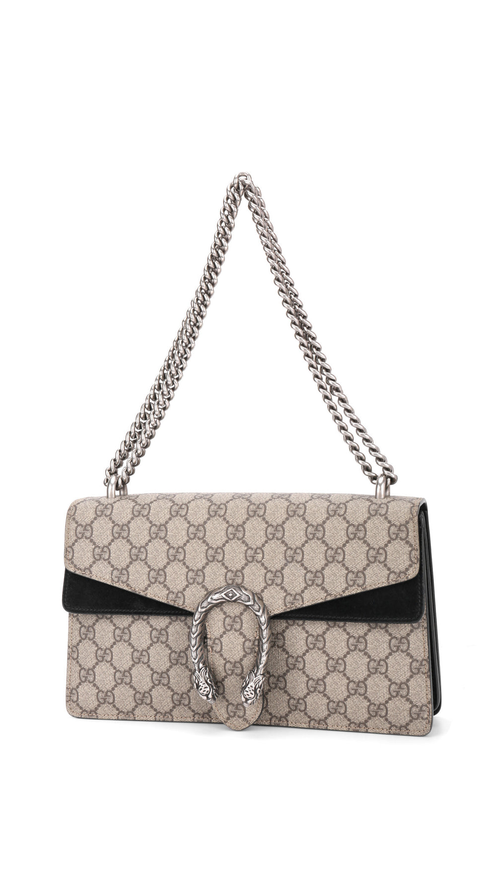Gucci Dionysus Gg Supreme Shoulder Bag Small - Grey/Black