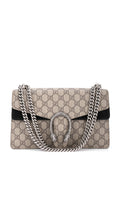 Gucci Dionysus Gg Supreme Shoulder Bag Small - Grey/Black