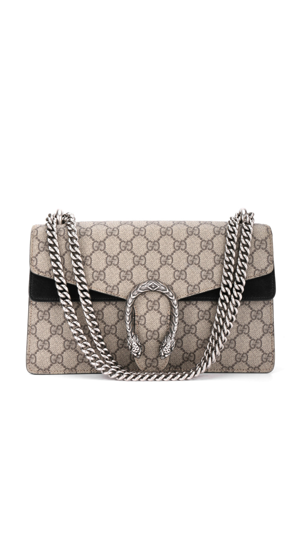 Gucci Dionysus Gg Supreme Shoulder Bag Small - Grey/Black