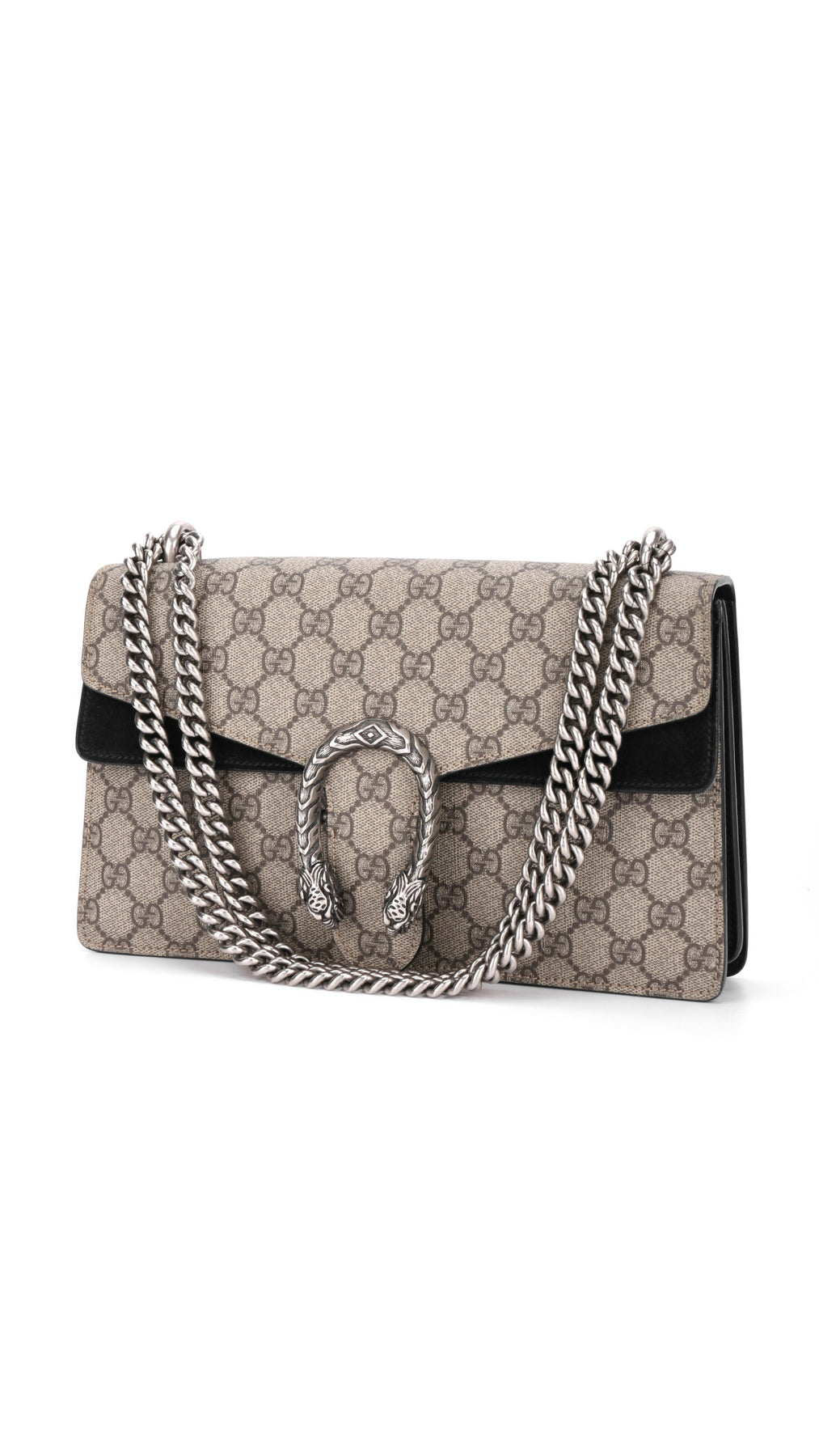 Gucci Dionysus Gg Supreme Shoulder Bag Small - Grey/Black
