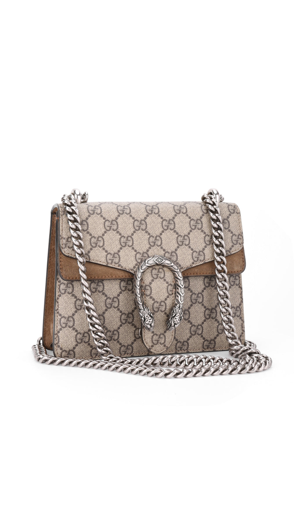 Gucci Dionysus Small Shoulder Bag - Grey/Brown
