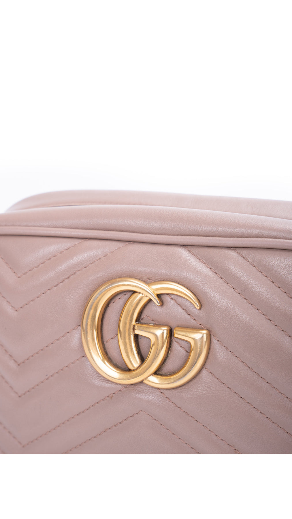 Gucci Gg Marmont Matelassé Camera Bag - Dusty Pink