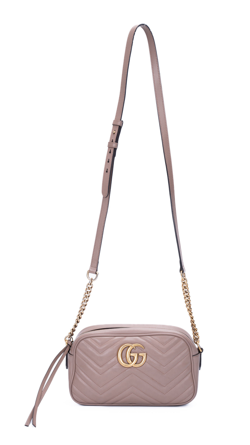 Gucci Gg Marmont Matelassé Camera Bag - Dusty Pink