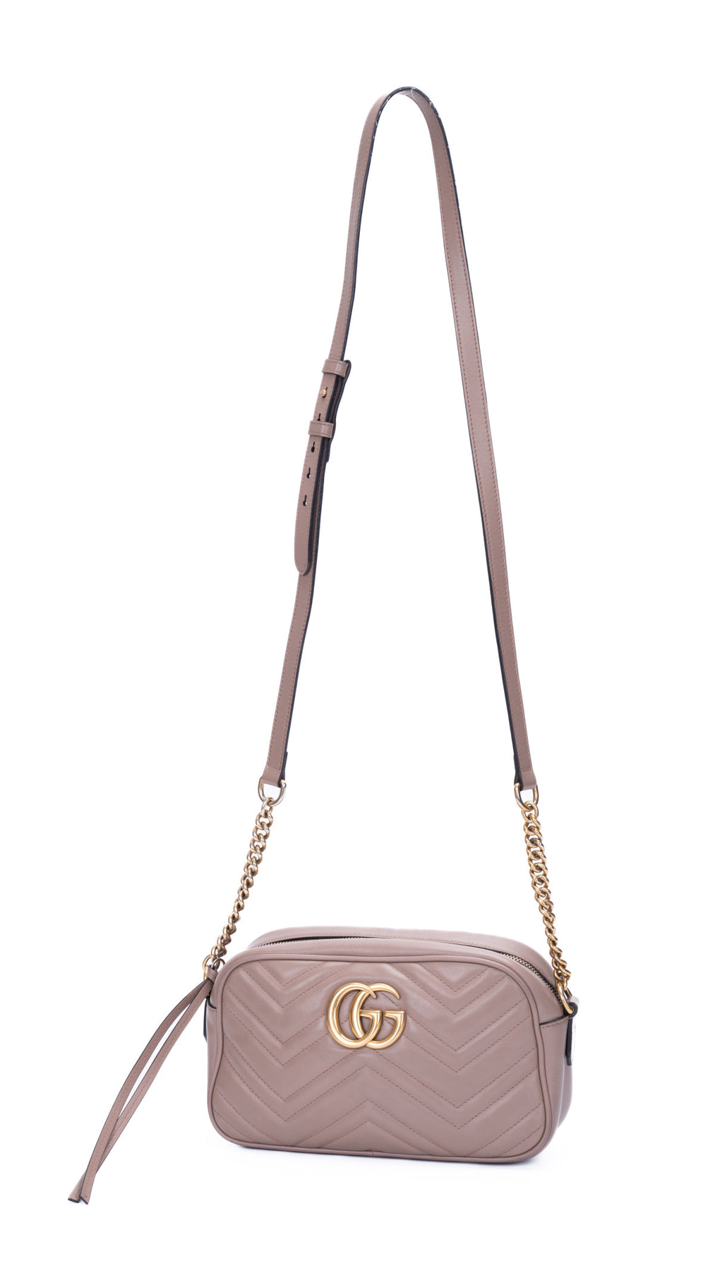 Gucci Gg Marmont Matelassé Camera Bag - Dusty Pink