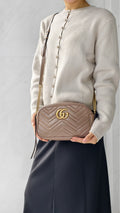 Gucci Gg Marmont Matelassé Camera Bag - Dusty Pink