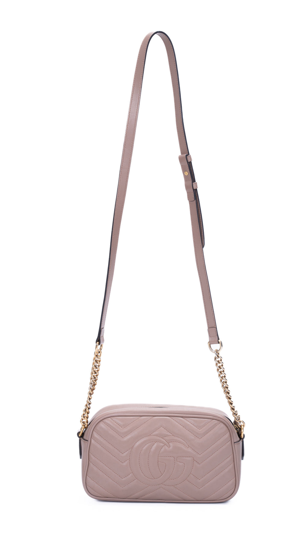 Gucci Gg Marmont Matelassé Camera Bag - Dusty Pink