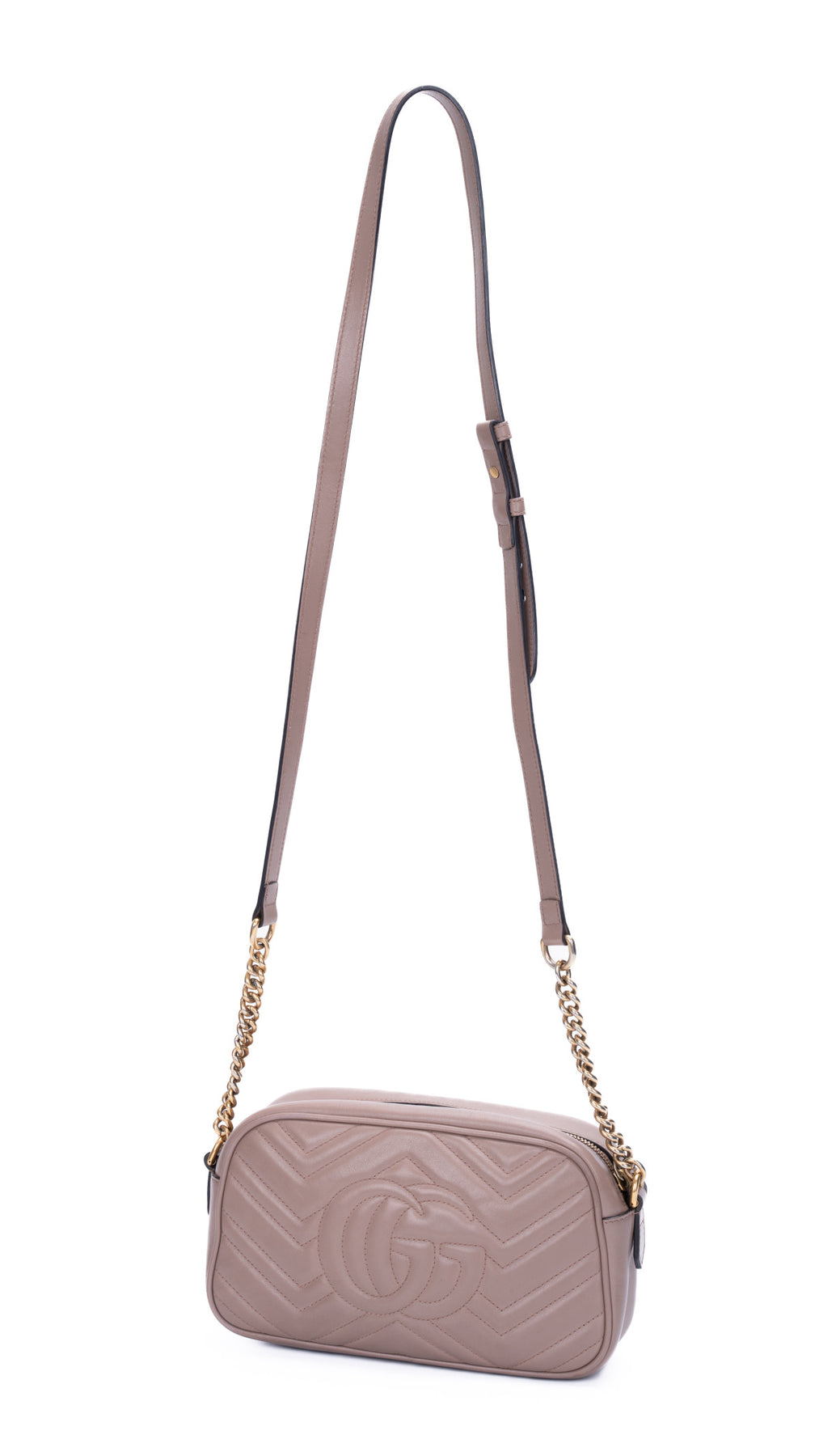 Gucci Gg Marmont Matelassé Camera Bag - Dusty Pink