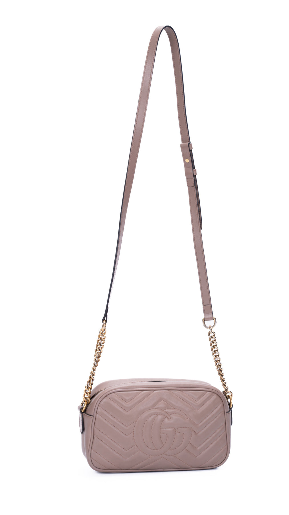 Gucci Gg Marmont Matelassé Camera Bag - Dusty Pink