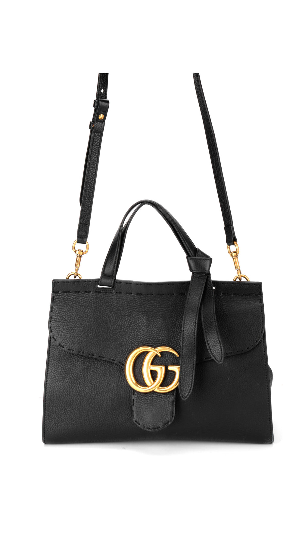 Gucci GG Marmont Top Handle Bag - Svart
