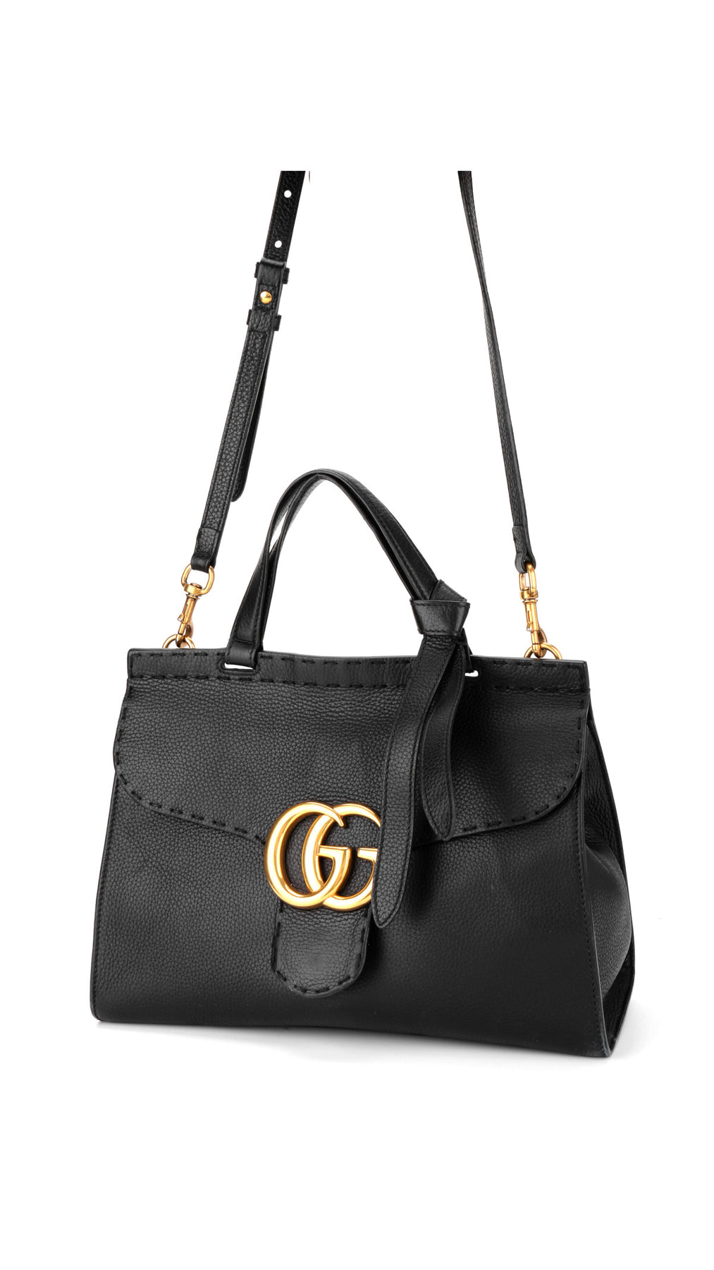 Gucci GG Marmont Top Handle Bag - Svart