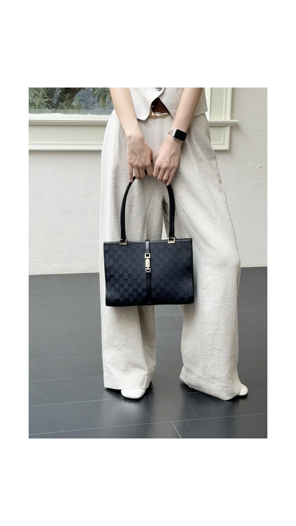 Gucci Gg Supreme Tote Bag - Svart