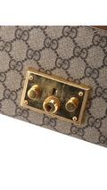 Gucci GG Supreme Padlock Shoulder Bag - Beige