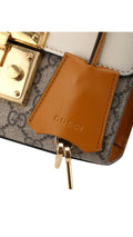 Gucci GG Supreme Padlock Shoulder Bag - Beige