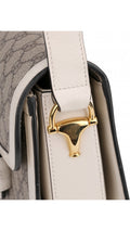 Gucci Horsebit 1995 Axelväska - Grå/Vit