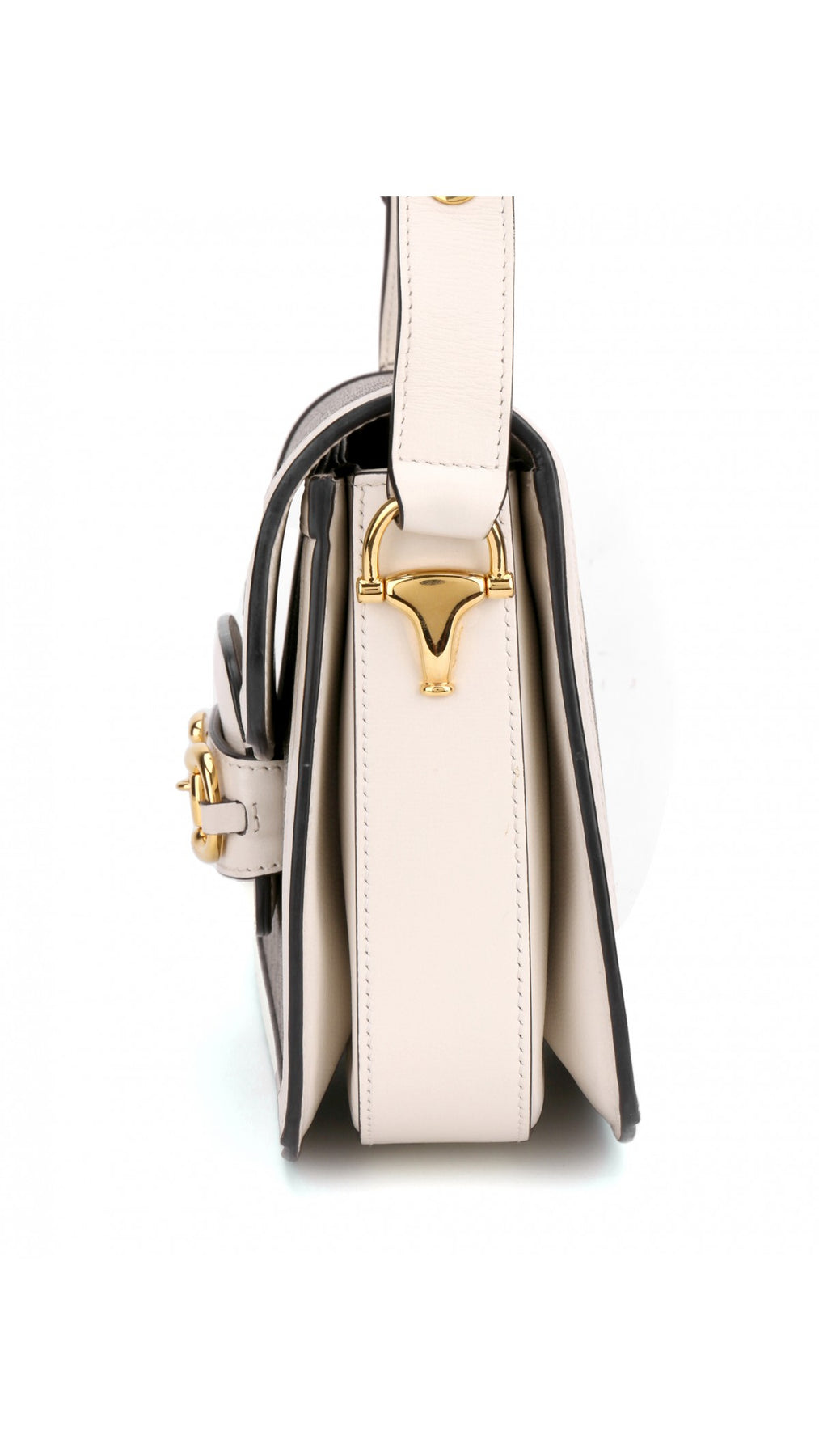 Gucci Horsebit 1995 Axelväska - Grå/Vit