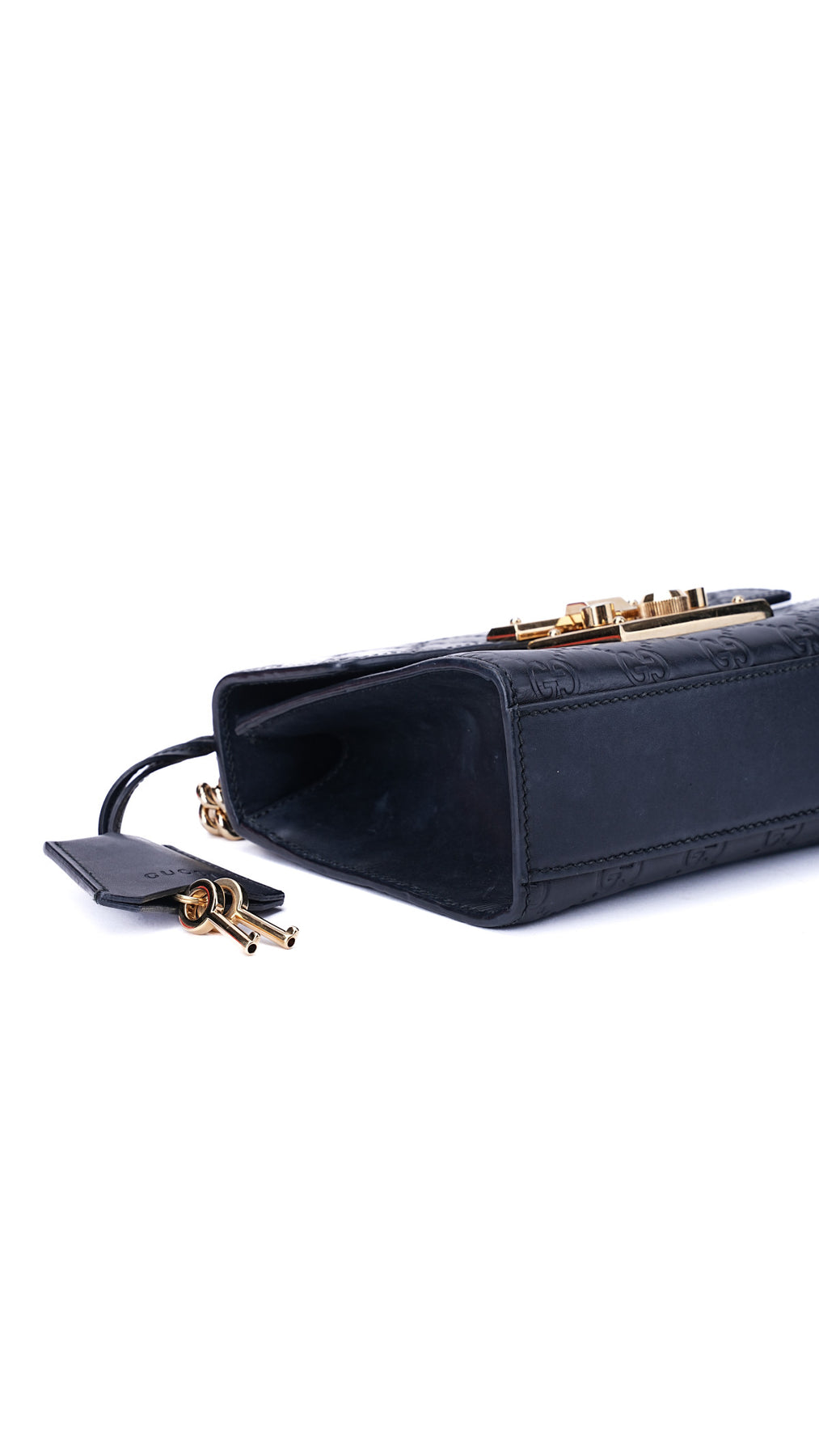 Gucci Padlock Axelväska Guccissima - Svart