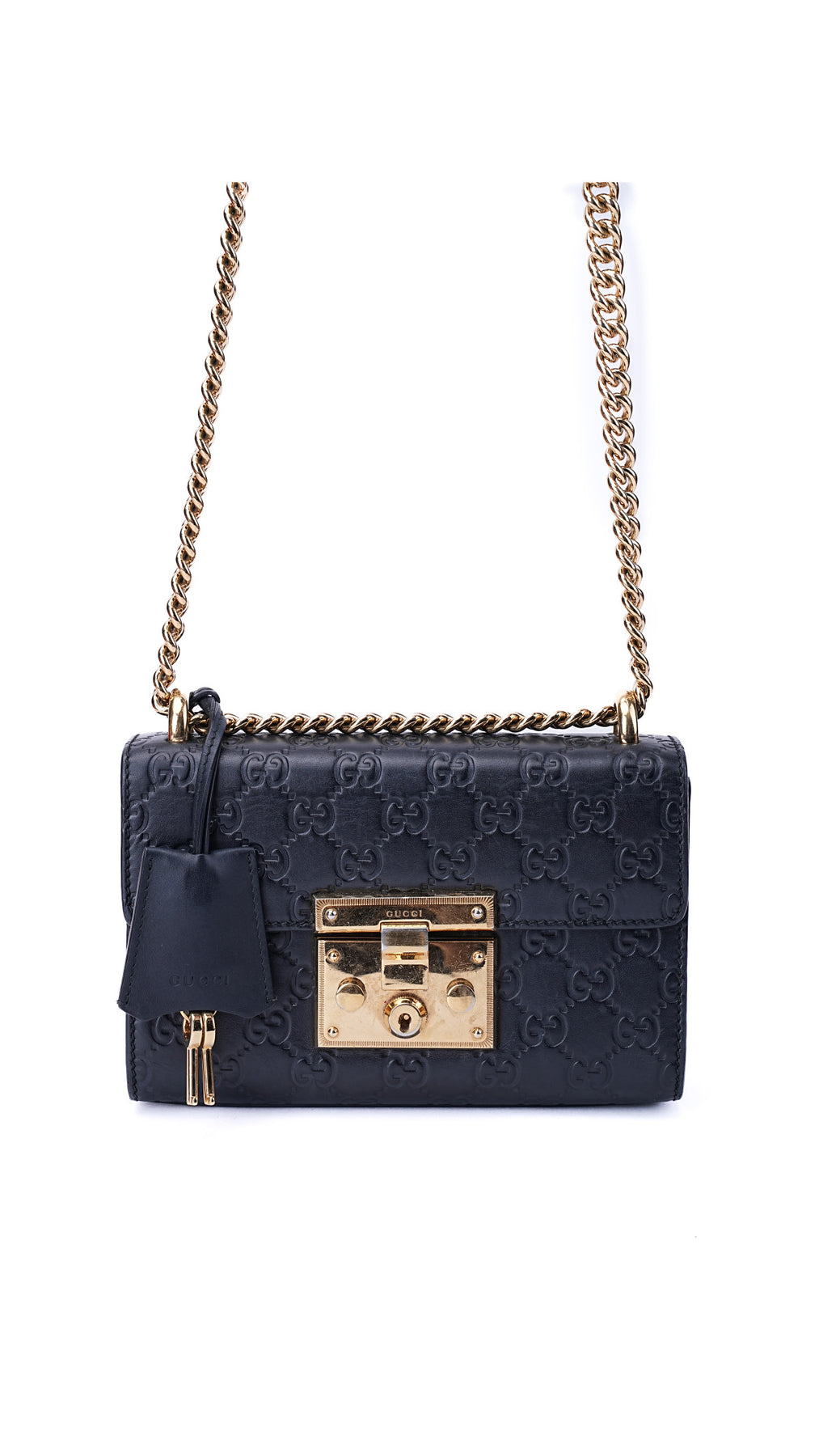 Gucci Padlock Axelväska Guccissima - Svart