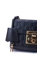 Gucci Padlock Axelväska Guccissima - Svart