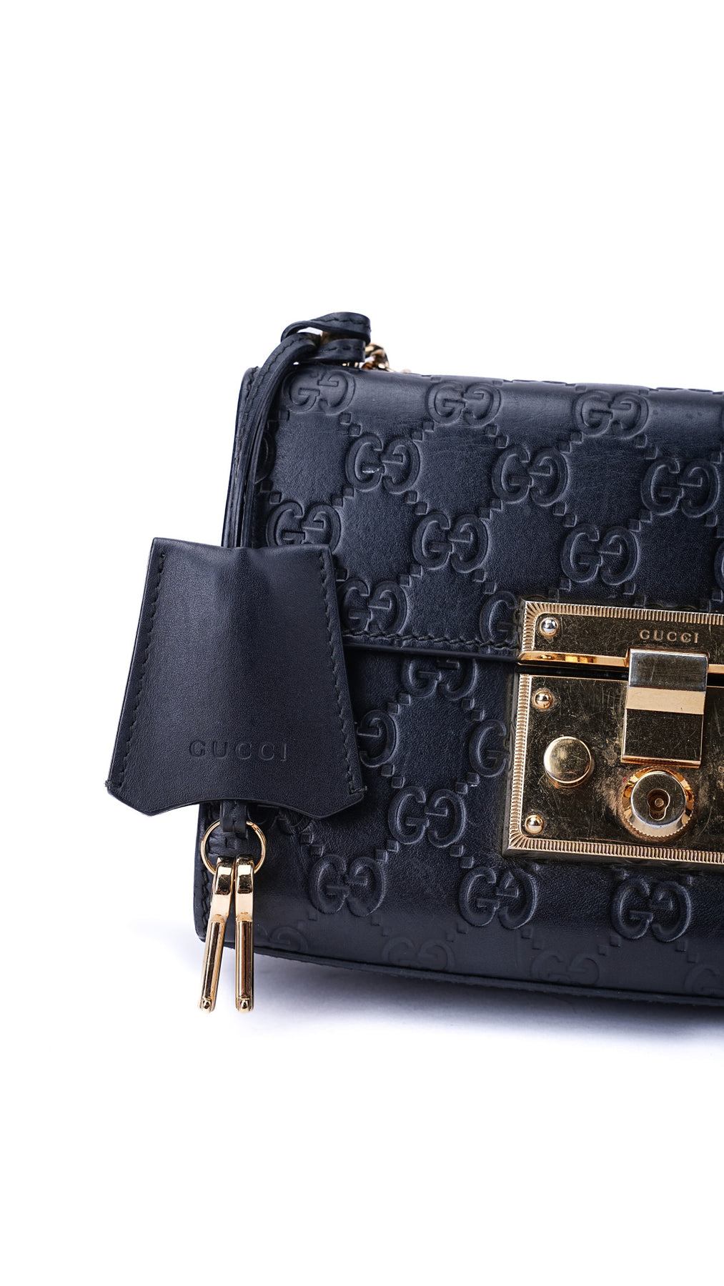 Gucci Padlock Axelväska Guccissima - Svart