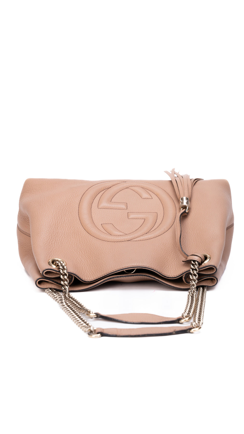 Gucci Soho Chain Tote Bag - Beige