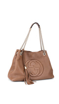 Gucci Soho Chain Tote Bag - Beige
