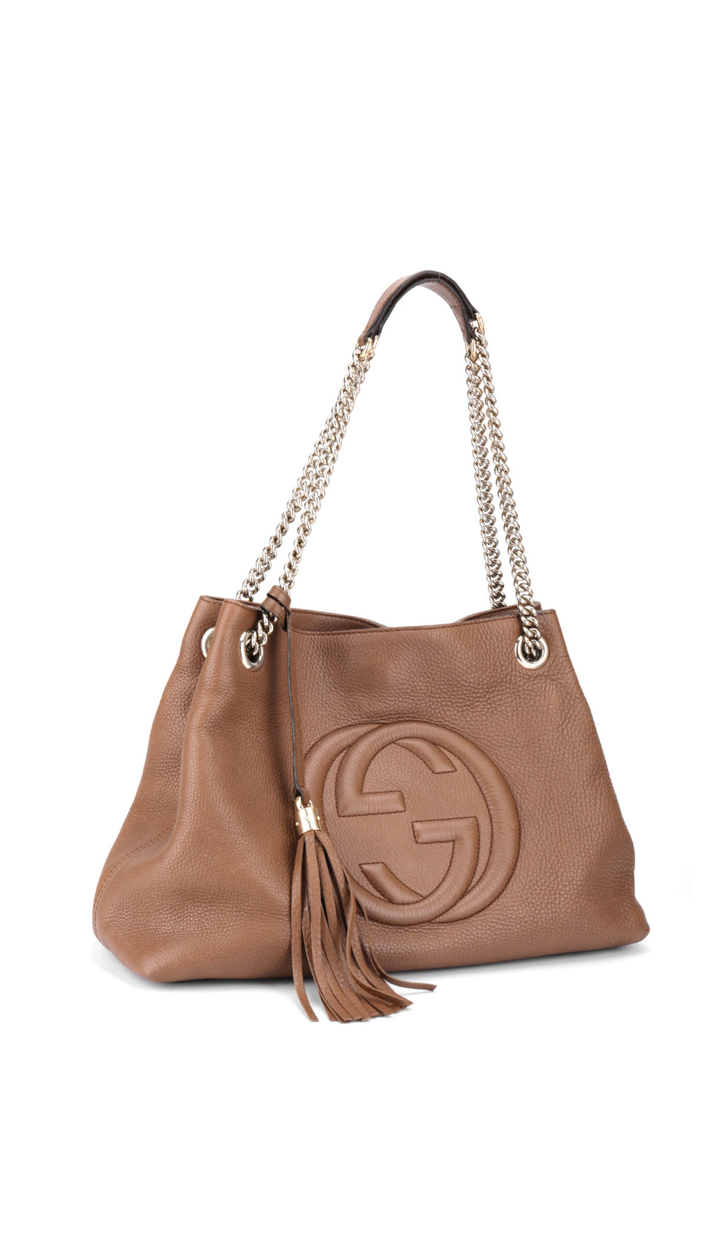 Gucci Soho Chain Tote Bag - Beige