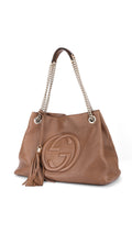 Gucci Soho Chain Tote Bag - Beige