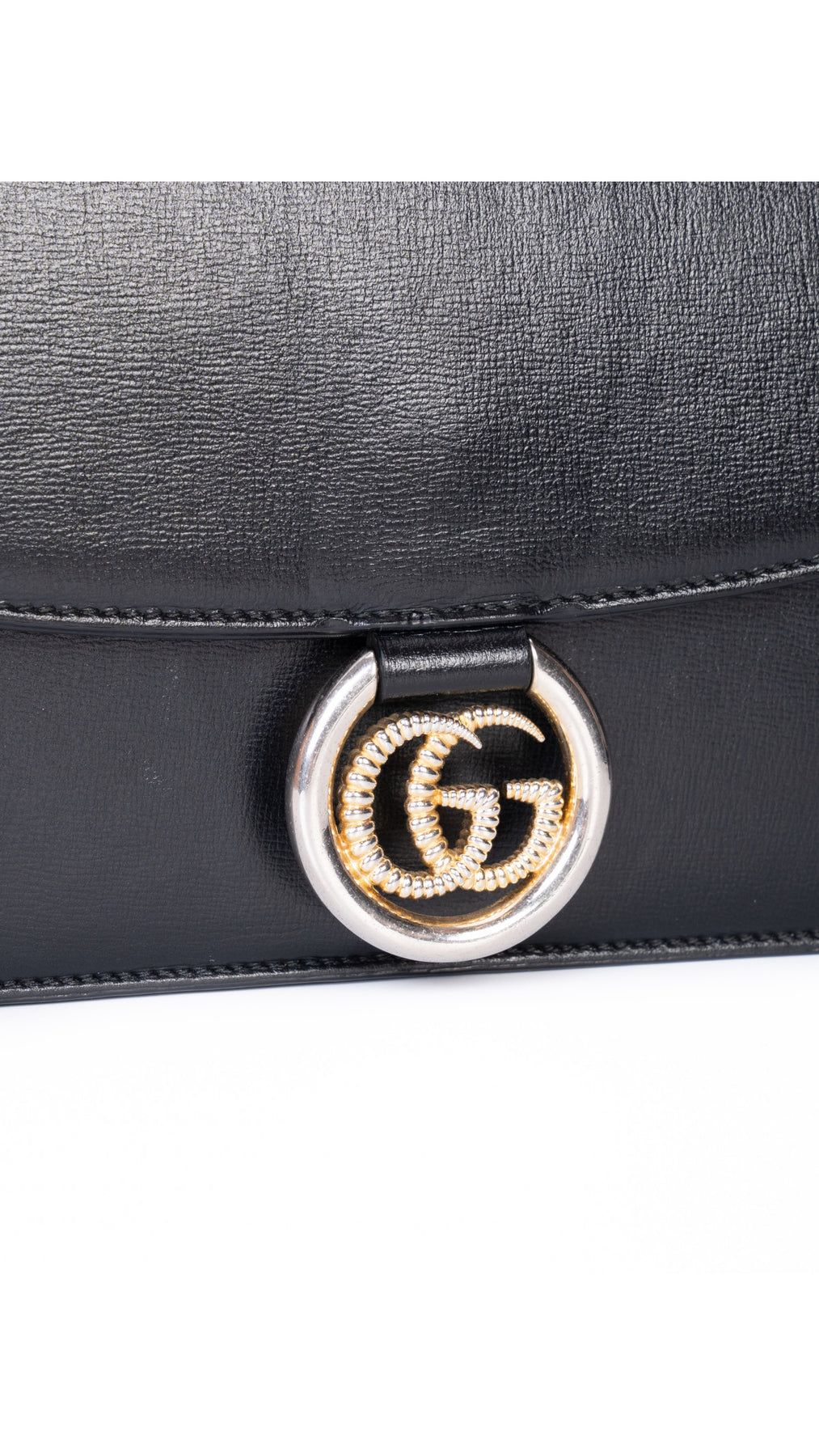 Gucci Logo Plaque Axelväska - Svart