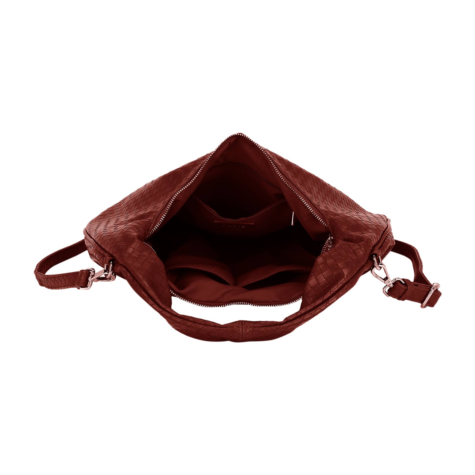 Peony Hobo Bag - Mörkröd