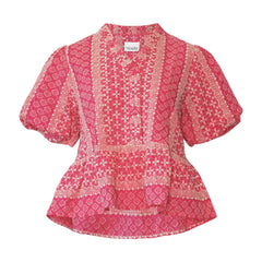 Lorraine Blouse - Pink Sugar Combo