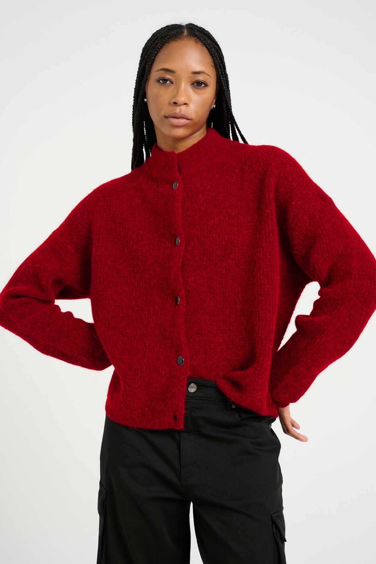 Alphagz Short Cardigan - Haute Red Melange