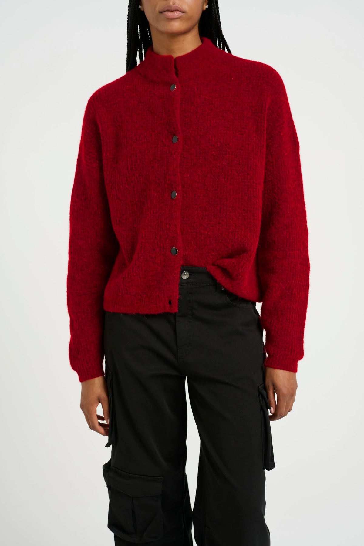 Alphagz Short Cardigan - Haute Red Melange