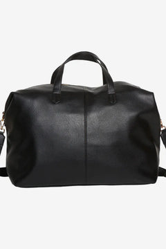 Holdall Medium Weekend Bag - Black Leather Look