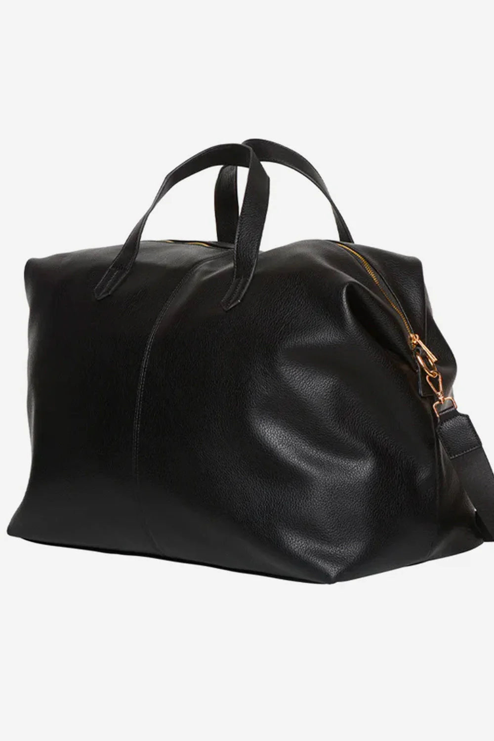 Holdall Medium Weekend Bag - Black Leather Look