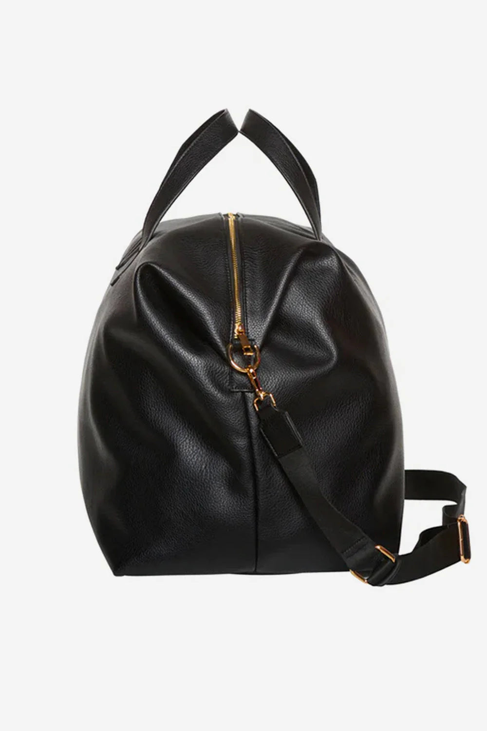 Holdall Medium Weekend Bag - Black Leather Look
