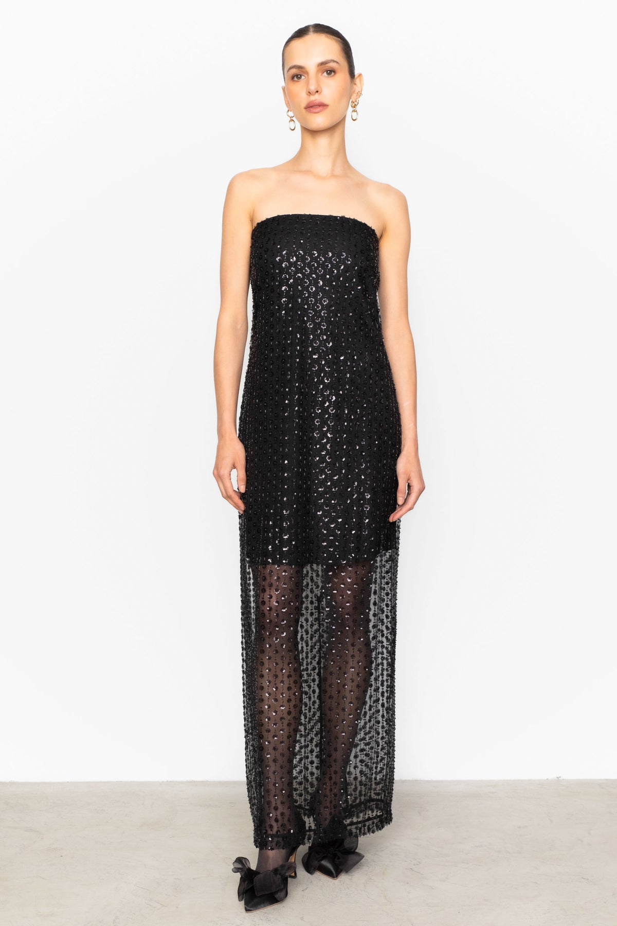 Giovanna Beaded Dress - Svart