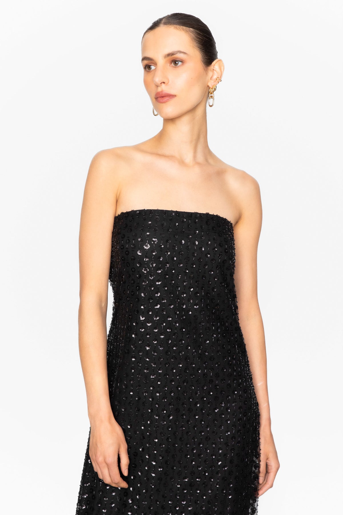 Giovanna Beaded Dress - Svart