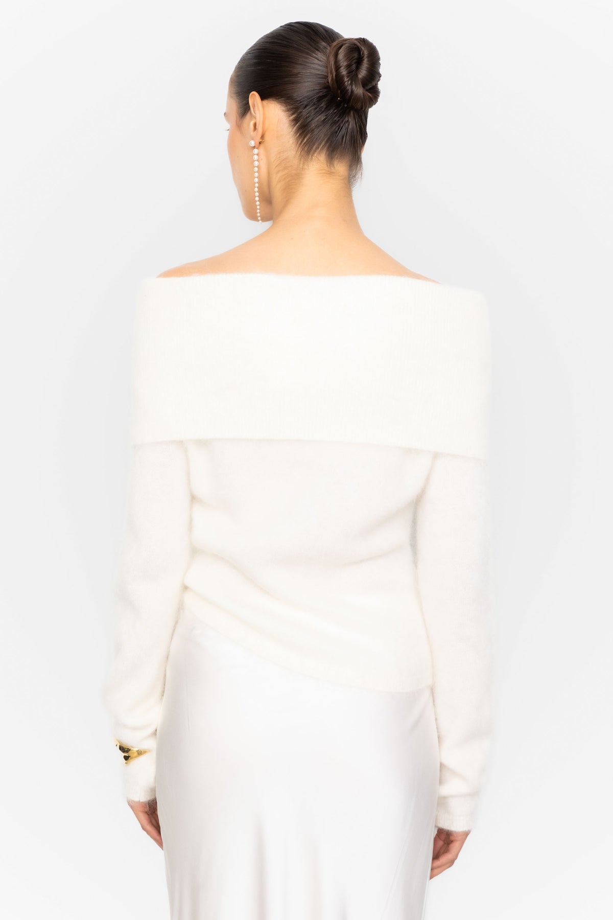 Eliette Off-Shoulder Knit - Cream