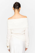 Eliette Off-Shoulder Knit - Cream