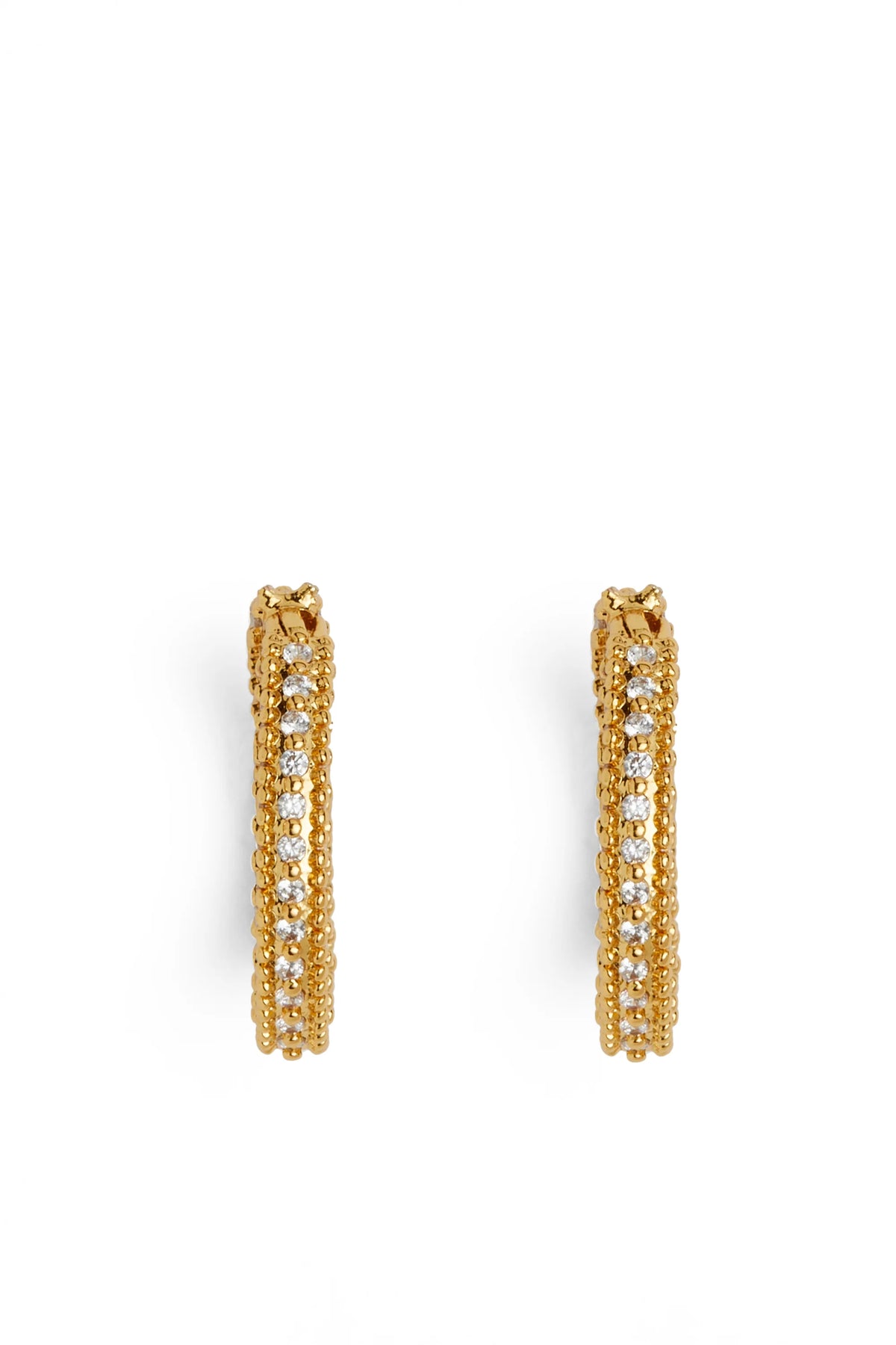 Infinity Hoops - Clear Gold