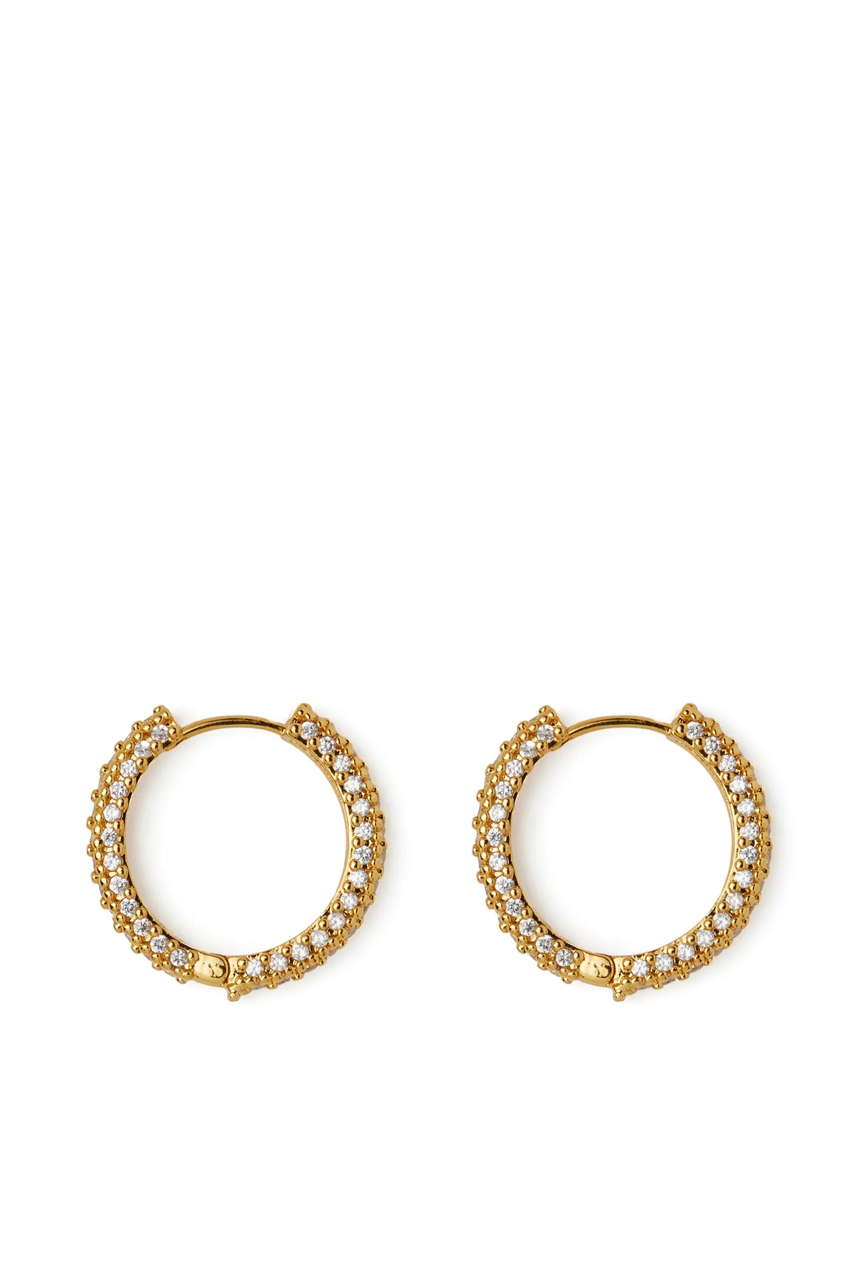 Infinity Hoops - Clear Gold