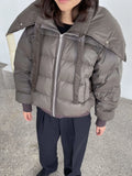 Morgan Puffer Jacket - Grå/Brun