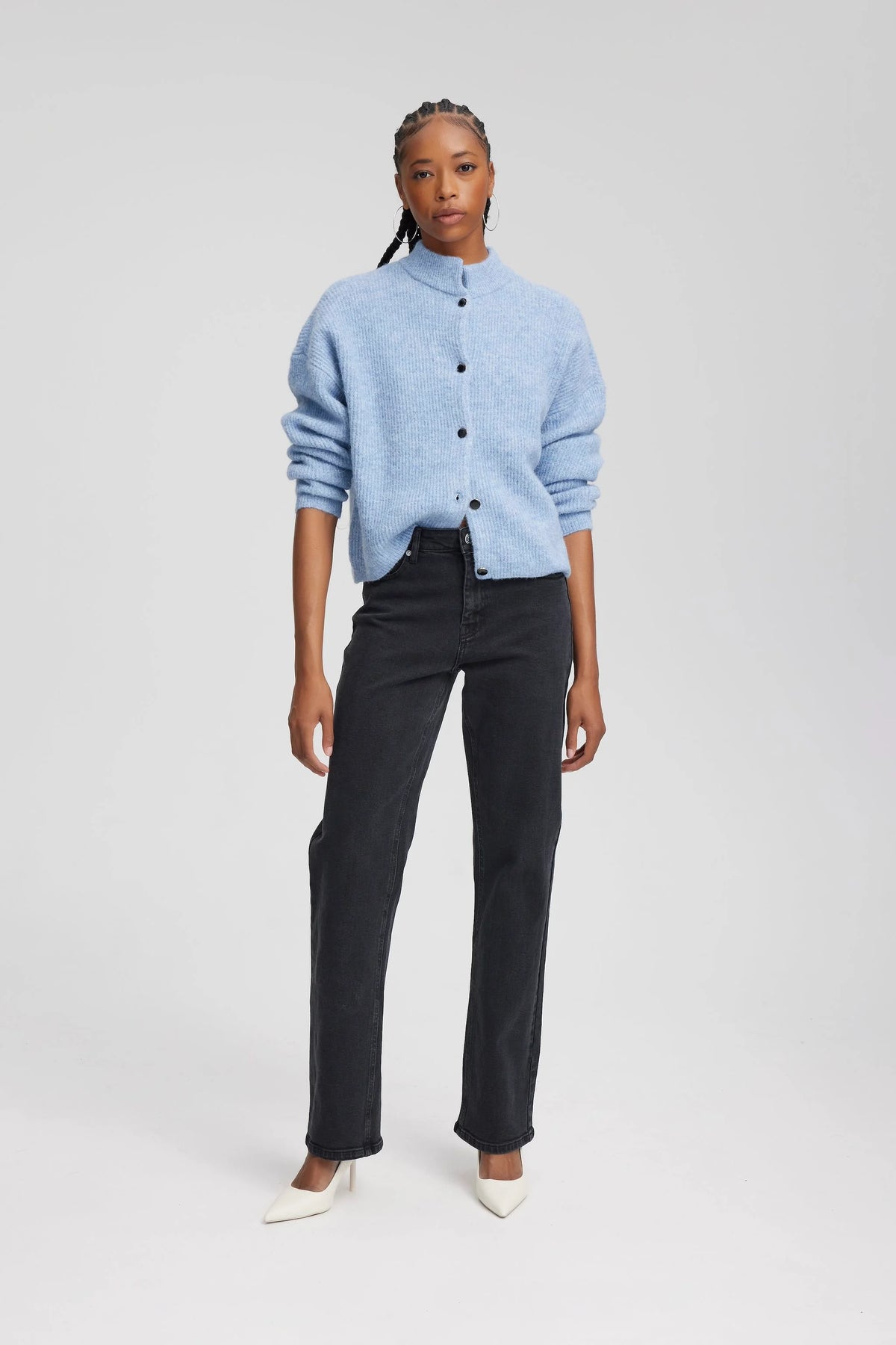 AlphaGZ Short Cardigan - Illution Blue Melange